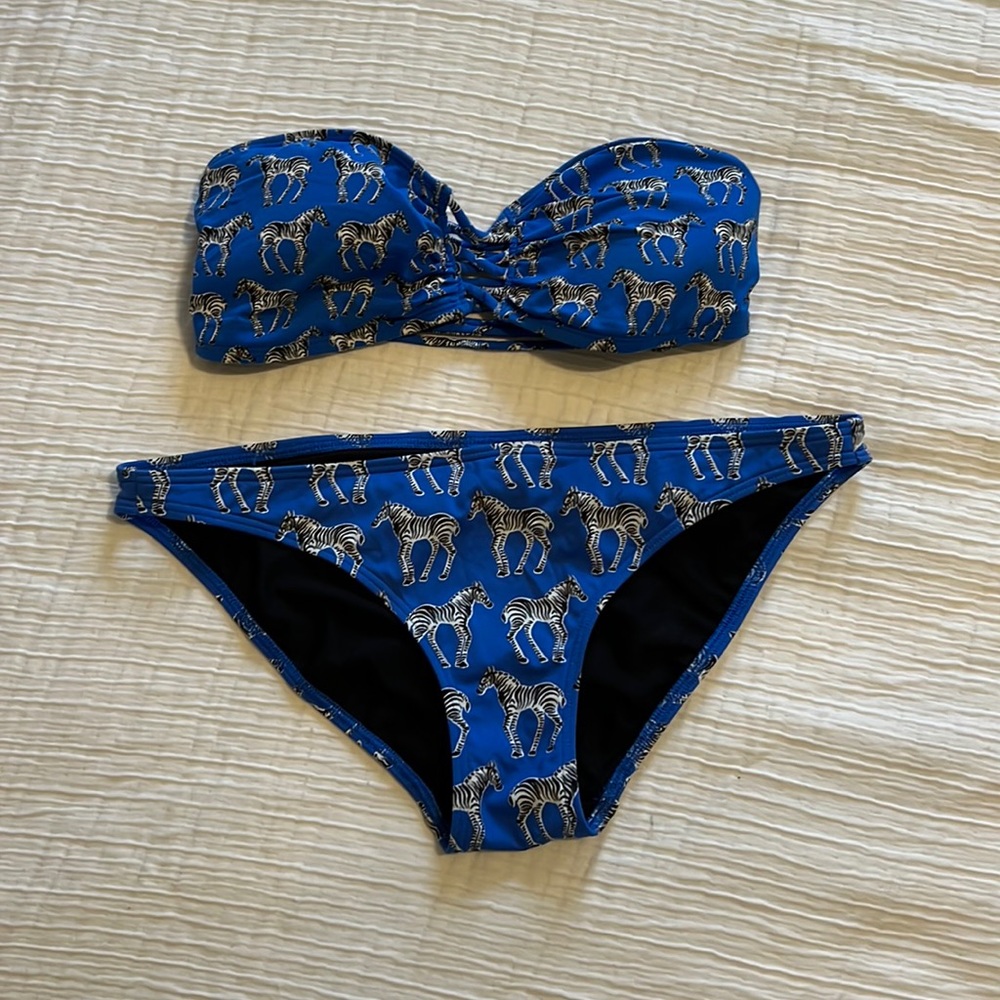 Abercrombie Bikini With Unique Zebra Pattern - image 1
